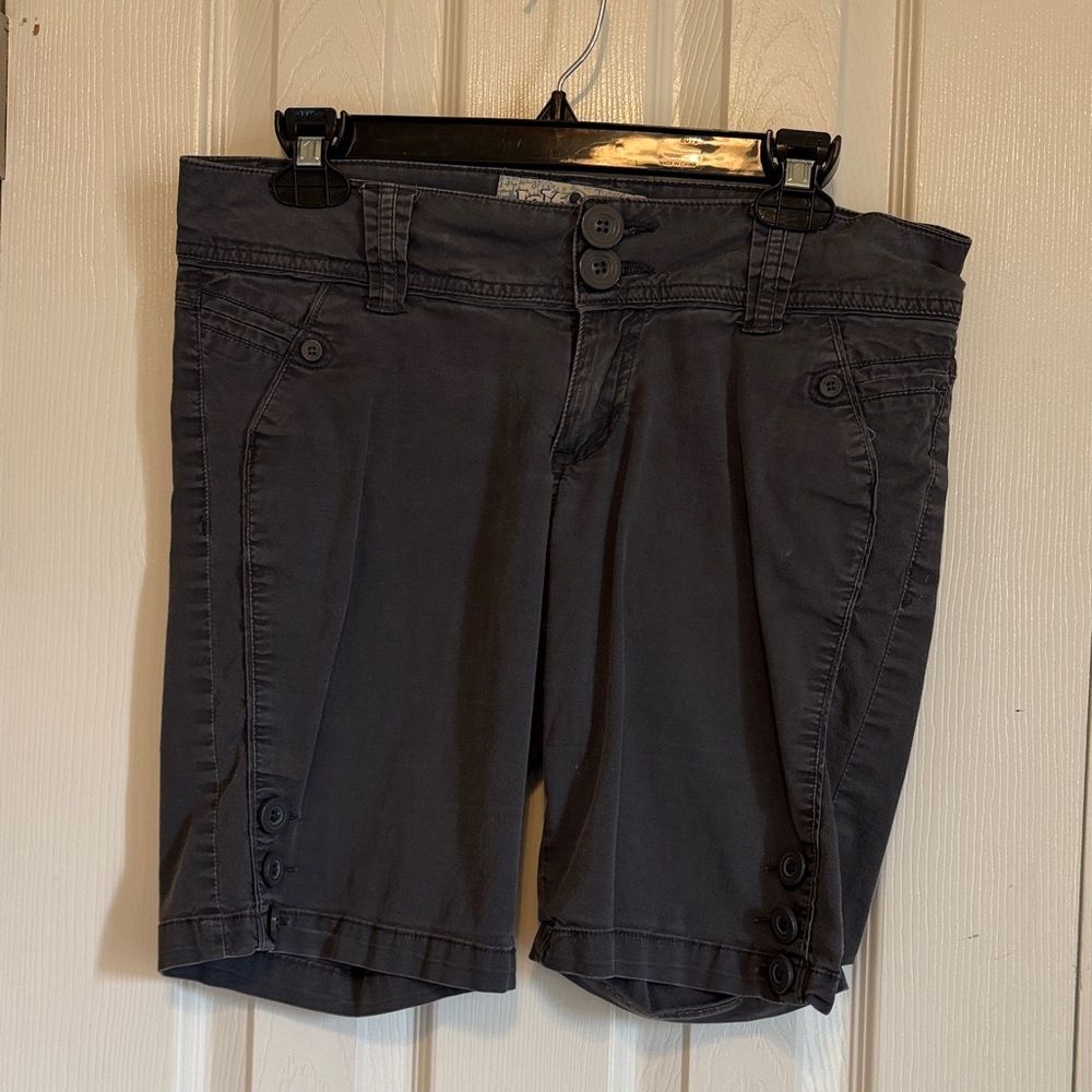Elegant Charcoal Women's Bermuda Shorts